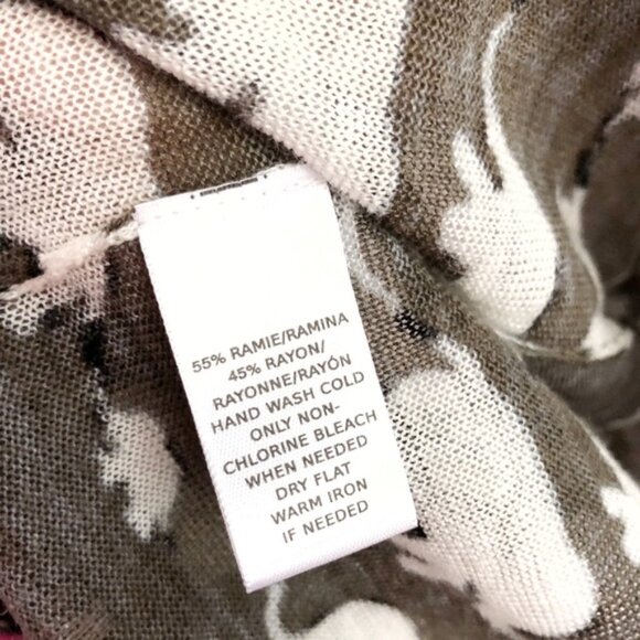 LOFT ELEPHANT PRINT TAN AND WHITE SWEATER SIZE M - Picture 8 of 10